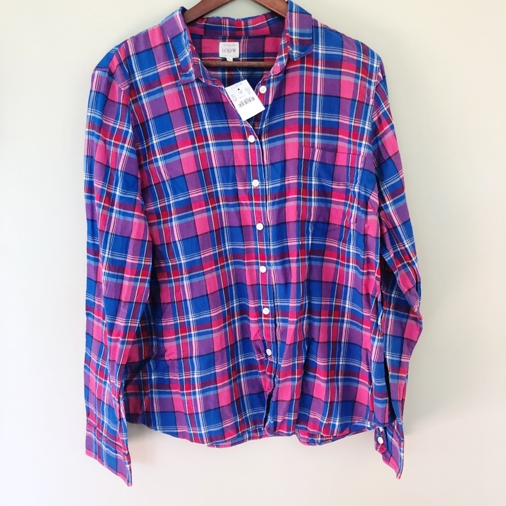 NWT J. Crew Perfect Fit Flannel - Picture 1 of 7